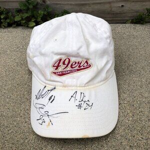 VTG 2010 NFL San Francisco 49ers Hat Mens White Autographed Football Dixon Dobbs